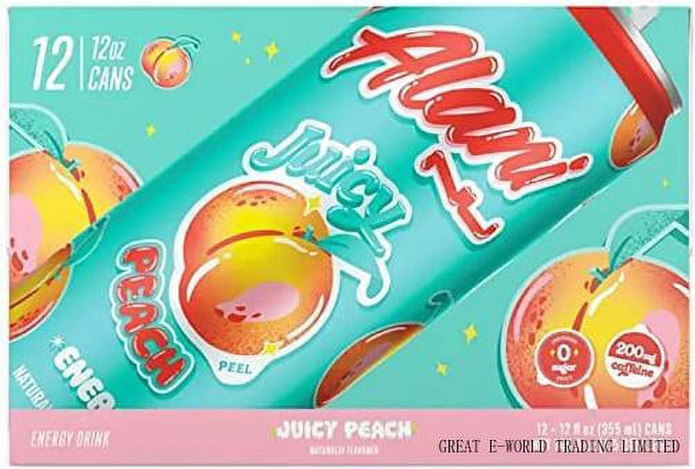 energy drink juicy peach (12 fl. oz, 12 pk.)