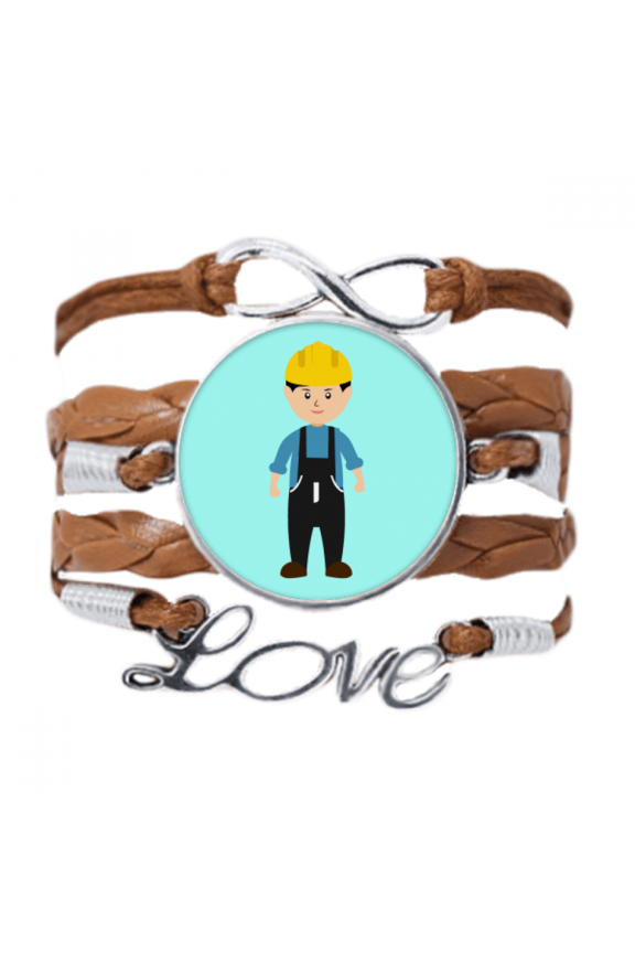 engineer labour force worker outline bracelet chain ornament wristband