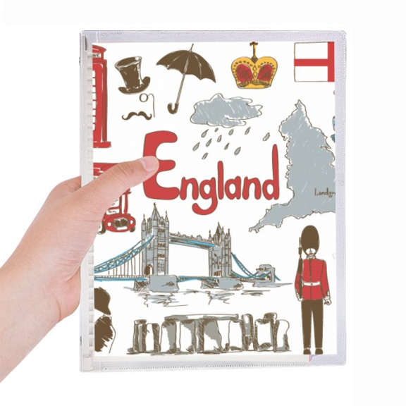 england landscap animals national flag notebook loose diary refillable journal statiry
