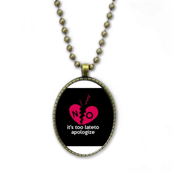 english classic emotional lyrics apologize necklace vintage chain bead pendant jewelry collection