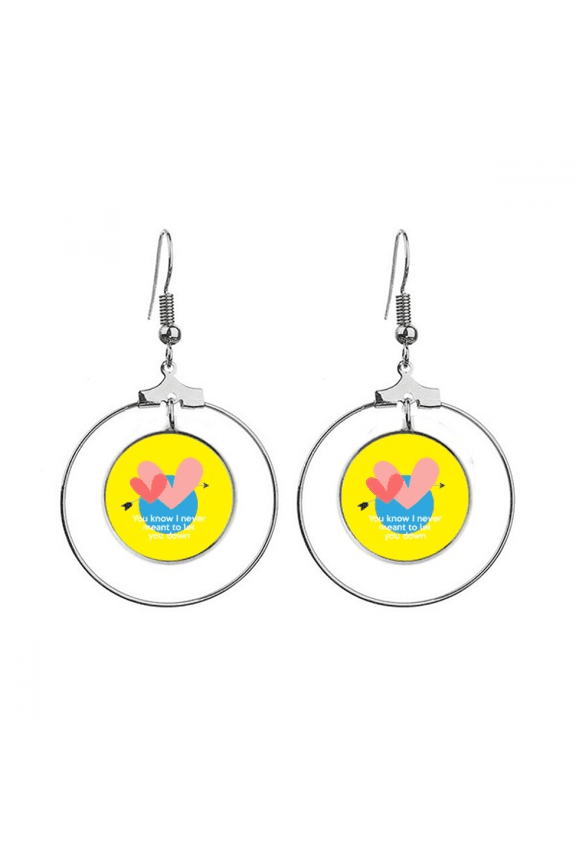 english classic emotional lyrics disappointed earrings dangle hoop jewelry drop circle