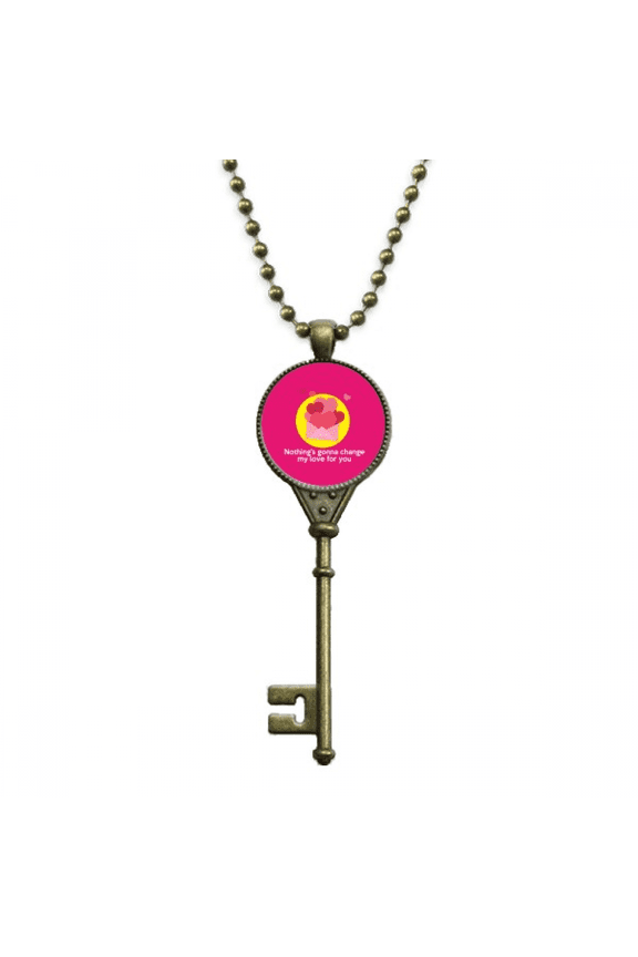 english classic emotional lyrics love key necklace pendant tray embellished chain