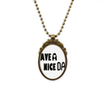 thumbnail image 1 of english quote design nice day antique necklace vintage bead pendant keychain, 1 of 3