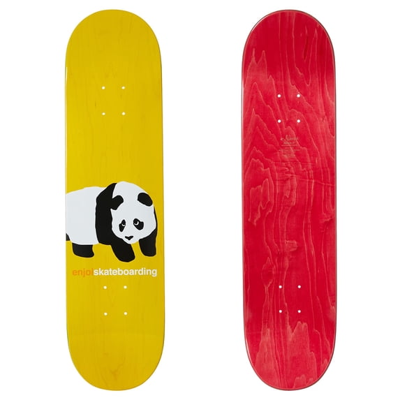Enjoi Peekaboo Panda R7 Skateboard Deck Yellow 8.0"