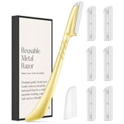ennva Eyebrow Razor for Women-Eyebrow Trimmer Dermaplaning Tool- Gold