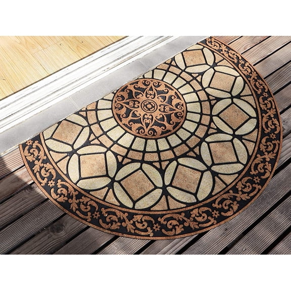 enshijinzi Entrance Door Mat Large 24 x 36 Inch Entry Way Doormat Front Door Rugs Outdoors Heavy Duty Welcome Mat, Non Slip Rubber Back Low Profile for Garage, Patio, High Traffic Area, Flower