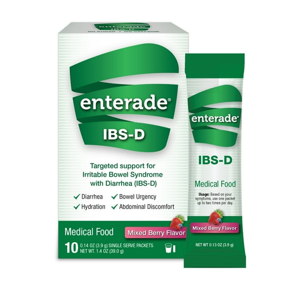 enterade IBS-D Oral Supplement Mixed Berry 0.14 oz. Packet 1 Ct