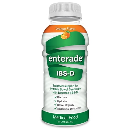 enterade IBS-D Oral Supplement Orange 8 oz Bottle 12 Ct