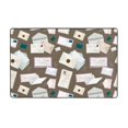 thumbnail image 1 of envelope Pattern travel Shaggy Area Rug, Rugs for Living Room Bedroom Non Slip Door Mat Indoor Carpet Machine Washable Nursery Home Decor Floor Mats for Entryway 60x39in-#, 1 of 5