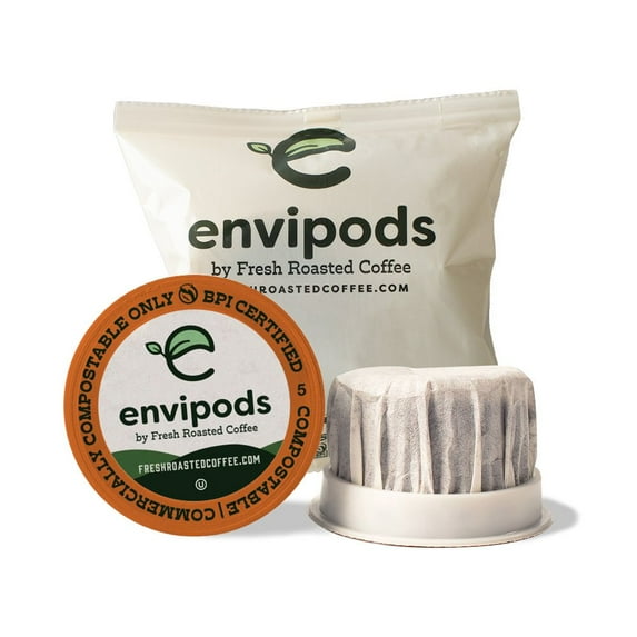 envipods by Fresh Roasted Coffee - Organic Black Knight Artisan Blend Coffee, 36 K-cup Compatible envipods
