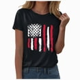 thumbnail image 1 of enyan 250 Years America Anniversary Flag Shirt Women 4th of July Shirts Patriotic Independence Day Short Sleeve Outfit Women T Shirt Black,XXL, 1 of 5