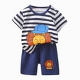 thumbnail image 1 of enyan Adorable Unisex Toddler Kids Jammies Set Short Sleeve T-Shirt Comfortable Shorts Sleepwear Homewear for Spring Summer Daily Outfits Toddler Boy Girl Clothes Black,2-3 Years, 1 of 3