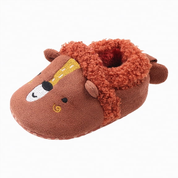 enyan B'aby Boy Girl Non-Skid Indoor Infant Walking Shoes Breathable Warm Elastic Sock Shoes with Sole Protect Toes Outdoor Sneakers B'aby Gir'ls' Shoes Coffee,Size 3.5