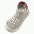 thumbnail image 1 of enyan B'aby Boy Girl Non-Skid Indoor Infant Walking Shoes Breathable Warm Elastic Sock Shoes with Sole Protect Toes Outdoor Sneakers Inf'ant Sneakers Grey,Size 4, 1 of 5