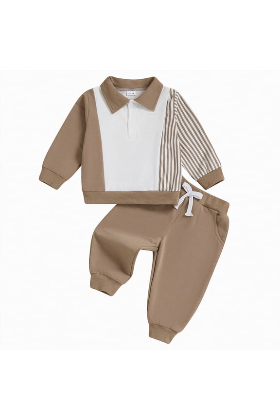 B'aby Sweatshirt Inf'ant B'aby B'oy Fall Clothes Set Funny Sweatshirt Pant Outfit Todd'ler Winter Clothes Khaki,2-3 Years