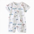 thumbnail image 1 of enyan Baby Children Unisex Short Sleeve Jumpsuit Romper Toddler Kids Soft Outfits for Spring Summer Baby Boy Girl Clothes Mint Green,0-6 Months, 1 of 4