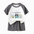 thumbnail image 1 of enyan Baby Clothes Baseball Shirt and Short Set for 2t 3t Boys Homewear Outfits Toddler Boy Sets Grey,6-7 Years, 1 of 5