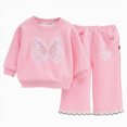 thumbnail image 1 of enyan Baby Girl Clothes Fall Winter Long Sleeve Top and Jogger Pants Set Casual Daily Outfits for Toddler Girl Red，2-3 Years, 1 of 7