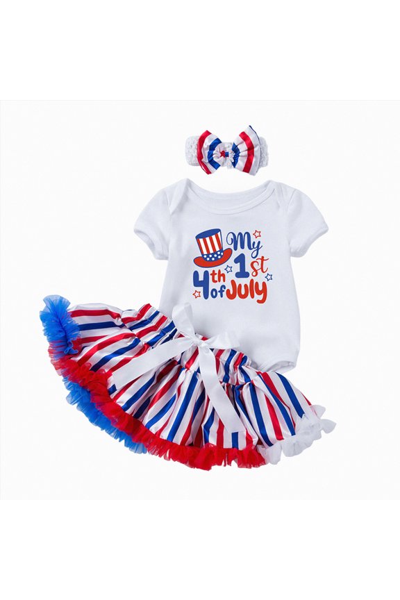 Baby Onesies 4th of July My First Thanksgiving Outfit Baby Girl Turkey Romper Bodysuit+Ruffle Tutu Shorts 1st Thanksgiving Clothes,Red,0-3 Months