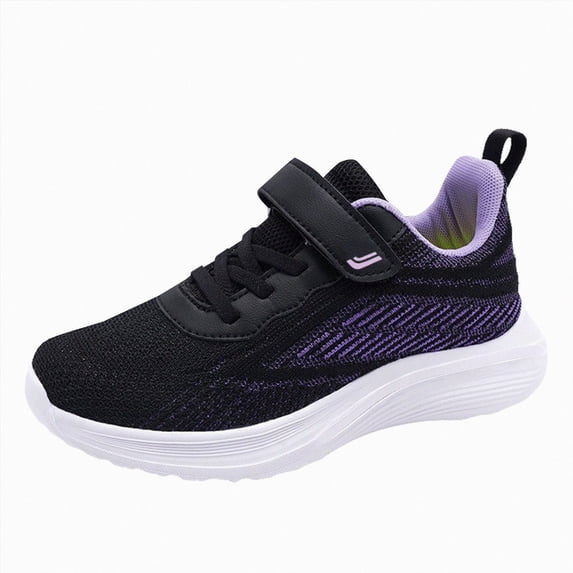 enyan Big Girls Sneakers Summer Breathable Lightweight Socks Shoes Soft Casual Sneakers Big Kids Running Shoes (Toddler/Little Kid/Big Kid) Black,1.5