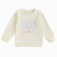 thumbnail image 1 of enyan Big Sister Little Sister Matching Outfit Newborn Baby Girl Long Sleeve Romper Toddler Girl Pullover Top Sweatshirt(White,3-4 Years), 1 of 7