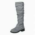 thumbnail image 1 of enyan Black Knee High Boots Winter Boots for Women Mid-Calf Fashion Casual Knee-High Flat Heel Boots Light Gray,Size 7, 1 of 7