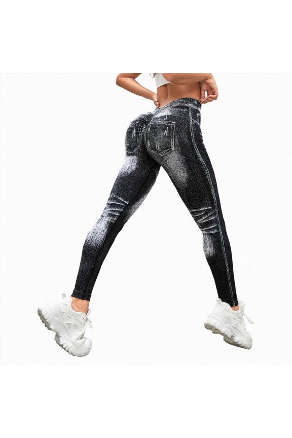 Black Yoga Pants For Women High Waisted Leggings for Women - No See Through Tummy Control Cycling Workout Yoga Pants,Black,S