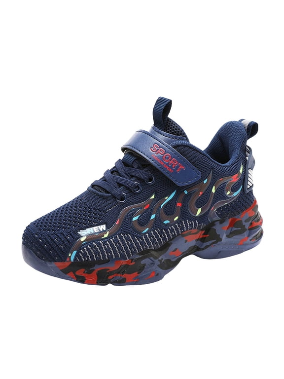 Sneakers Boys Barefoot Shoes Sneakers for Boys and Girls,Toddler Kids Soft Walking Shoes(Dark Blue,12)