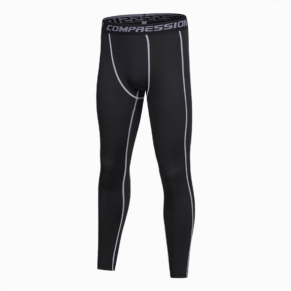 enyan Boys Compression Pants, Youth Athletic Leggings for Basketball Football Running, Quick Dry Spandex Sports Tights(Grey,10-11 Years)