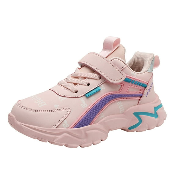 enyan Boys Footwear Kids' Sneakers Knitted Mesh Sports Shoes Breathable Lightweight Running Shoes for Kids Fashion Athletic Casual Shoes Pink,1.5