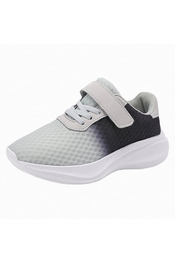 Boys Girls Shoes Non-Slip Tennis Shoes Fashion Lightweight Breathable Kids Sneakers Stride Rite Toddler Girls,Grey,Size 2