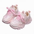 thumbnail image 1 of enyan Boys Girls Tennis Shoes Kids Lightweight Breathable Sneakers Lace-up Running Athletic Shoes Toddler Shoes,Red,Size 2, 1 of 7