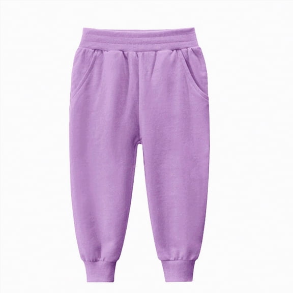 enyan Boys Sweat Pants Boys Sweatpants - Athletic Sweat Pants with Pocket Soft Boys Joggers Kids Sweatpants Purple,5-6 Years