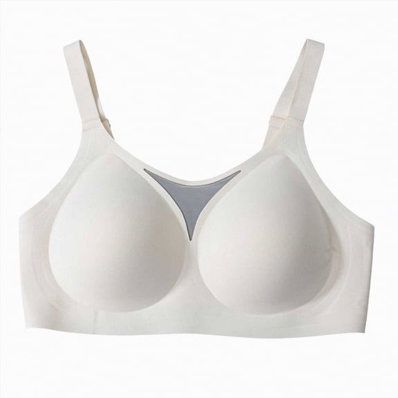 enyan Bras Bras for Women No Underwire Wave Push Up Wireless Bra Seamless Bras Full Coverage Bralettes Lift Everyday Bras Beige,L