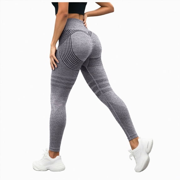 enyan Cellulite Leggings for Women High Waisted Push Up Women's Yoga Leggings(Grey,S)