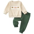 thumbnail image 1 of enyan Christmas Outfit Baby Girl Christmas Fleece Sweatshirt and Jogger Pants Outfit Set Newborn to Toddler(Green,2-3 Years), 1 of 7