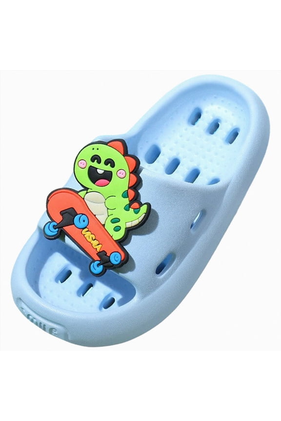 Cloud Slides for Boys Girls Non Slip Slippers for Kids Outdoor Beach Slide Sandals Comfortable Bath Sandals Sky Blue,Size 12