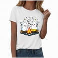 thumbnail image 1 of enyan Fall T Shirts for Women Ghost Printed Funny Crewneck Short Sleeve Top Pumpkin Graphic T-Shirtfor Autumn Party White,S, 1 of 7