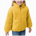thumbnail image 1 of enyan Fleece Jacket for Boys and Girls Soft & Cozy Full-Zip Flannel Coat Winter Toddler Kids Warm Stand-Collar Outerwear(Yellow,7-8 Years), 1 of 8