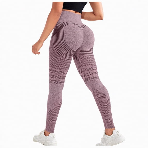 enyan Fleece Lined Leggings Women -Warm Winter Yoga Pants for Women Thermal Running Workout Leggings Jeggings For Women Tummy Control,Light Pink,XL