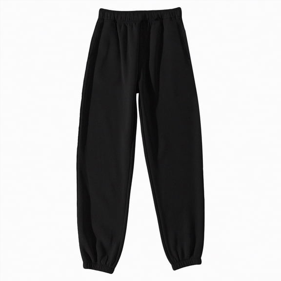 enyan Fleece Lined Pants Women Womens Sweatpants with Pockets, Mens Jogging Pants Elastic Bottom, Soft Sweatpants for Women Fall Winter Clothes 2025 Black,S