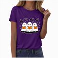thumbnail image 1 of enyan Ghost Shirts for Women Womens Halloween Shirts Cute Ghost Shirt Fall Tshirt Fashion Lover Graphic Tees casual Short Sleeve Tops Dark Purple,M, 1 of 7