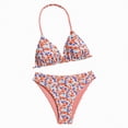 thumbnail image 1 of enyan Girl Bathing Suit Girls One Piece Swimsuits Sleeveless Ruffle Bathing Suit Cute Kids UPF 50+ Rashguard Swimwear,Orange,9-10 Years, 1 of 5