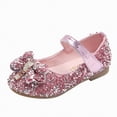 thumbnail image 1 of enyan Girl Shoes Toddler Girls Dress Shoes Cute Fashion Non-Slip Leather Princess Shoes(Pink,9 M), 1 of 3