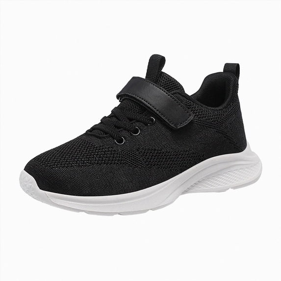 enyan Girls' Athletic Shoes Athletic Slip On Sneakers Comfortable Bungee Sneakers for Girls (Toddler/Little Kid/Big Kid) Black,2.5