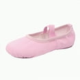 thumbnail image 1 of enyan Girls Ballet Shoes for Dance Class, Leather Sole with Adjustable Strap(C,13.5), 1 of 4