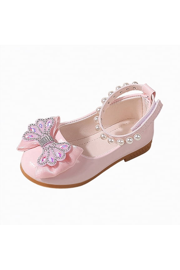 Girls Dress Shoe Little Kids Girls Dress Pumps Glitter Sequins Princess Low Heels Princess Dress Shoes Party Dance Shoes,Pink,Size 10