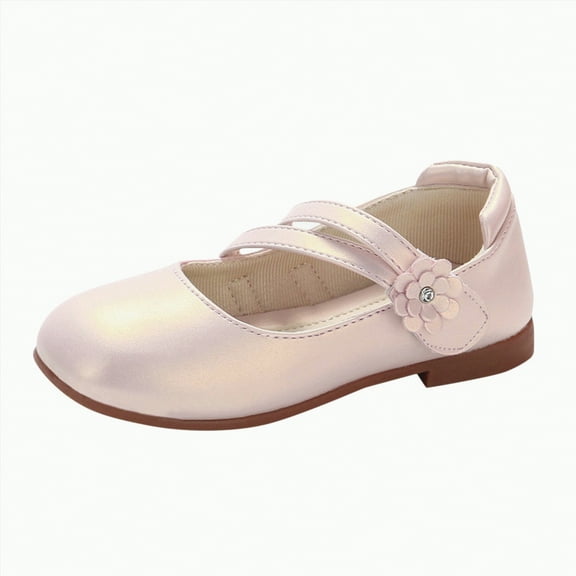 enyan Girls Dress Shoes Ballet Shoes for Girls Flats Back To School Shoes for Girls Party Wedding Princess Shoes(Pink,3)