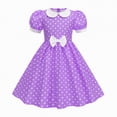 thumbnail image 1 of enyan Girls Flutter Sleeve Floral Dresses Girl Long Spring Dress Kids Smocked Flare Summer Dress Girls Dresses,Purple,9-10 Years, 1 of 6