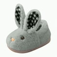 thumbnail image 1 of enyan Girls House Slippers Toddler Kids Slippers Cute Animal Cartoon Shoes Girls Boys Warm Fleece Winter Household Slippers Grey,Size 9, 1 of 6